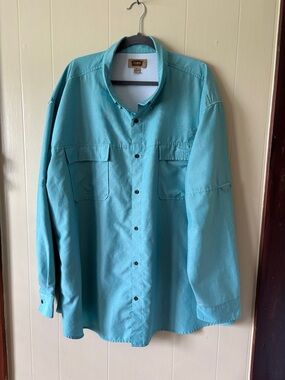 The Foundry Supply Co. Men's Turquoise Button Shirt Jacket 4XLBRAND new w/o Tags